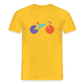 Vintage Fahrrad Design für echte Fahrradfreaks - Männer T-Shirt - Gelb - Vorne - AI Model Male 178 dark (178cm)