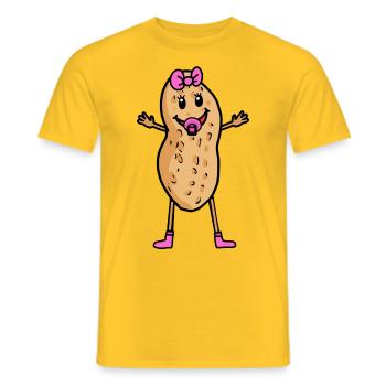 Cacahuète Enfant Bébé Enfants Soeur Frères et sœurs - T-shirt homme - jaune - Devant - AI Model Male 178 dark (178cm)