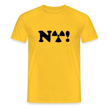 NO Nuclear Power / NEIN Danke zu Atomkraft 1c - Männer T-Shirt - Gelb - Vorne - AI Model Male 178 dark (178cm)