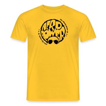 Afro power - Men's T-Shirt - yellow - Front - AI Model Male 178 dark (178cm)