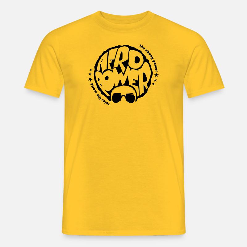 Afro-Power - Männer T-Shirt - Gelb