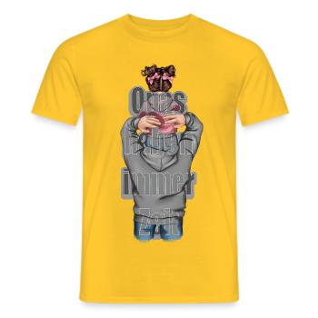 Grandpas always have time granddaughter - Men's T-Shirt - yellow - Front - AI Model Male 178 dark (178cm)