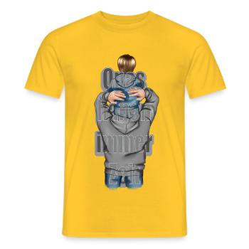 Grandpas always have time Grandpa with grandson Son - Men's T-Shirt - yellow - Front - AI Model Male 178 dark (178cm)