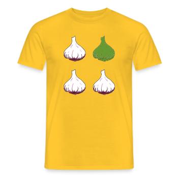 knoblauch 4er - Männer T-Shirt - Gelb - Vorne - AI Model Male 178 dark (178cm)