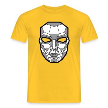 Kimura Mask Gray - Men's T-Shirt - yellow - Front - AI Model Male 178 dark (178cm)