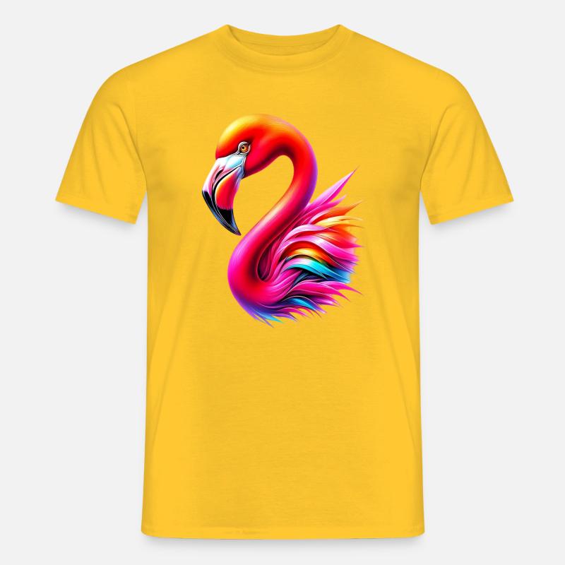 Flamingo - Männer T-Shirt - Gelb