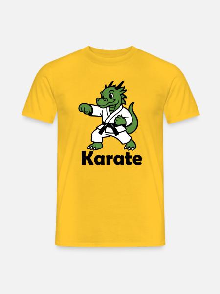Karate Dragon - Men's T-Shirt - yellow