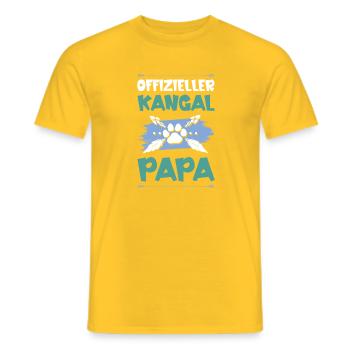 kangal hunde papa - Männer T-Shirt - Gelb - Vorne - AI Model Male 178 dark (178cm)