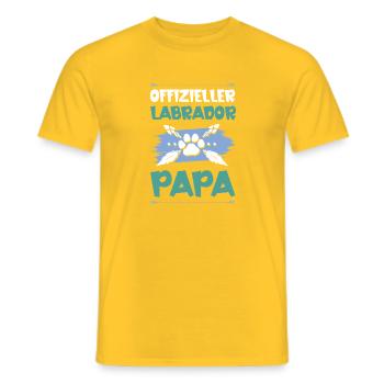 Papa chien labrador - T-shirt homme - jaune - Devant - AI Model Male 178 dark (178cm)