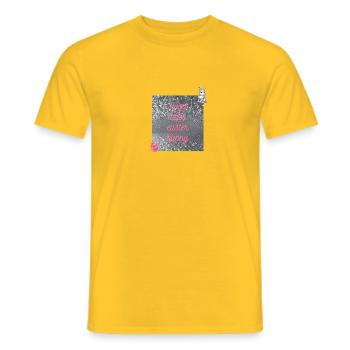Süßer Osterhase im Glitzerdesign - Männer T-Shirt - Gelb - Vorne - AI Model Male 178 dark (178cm)