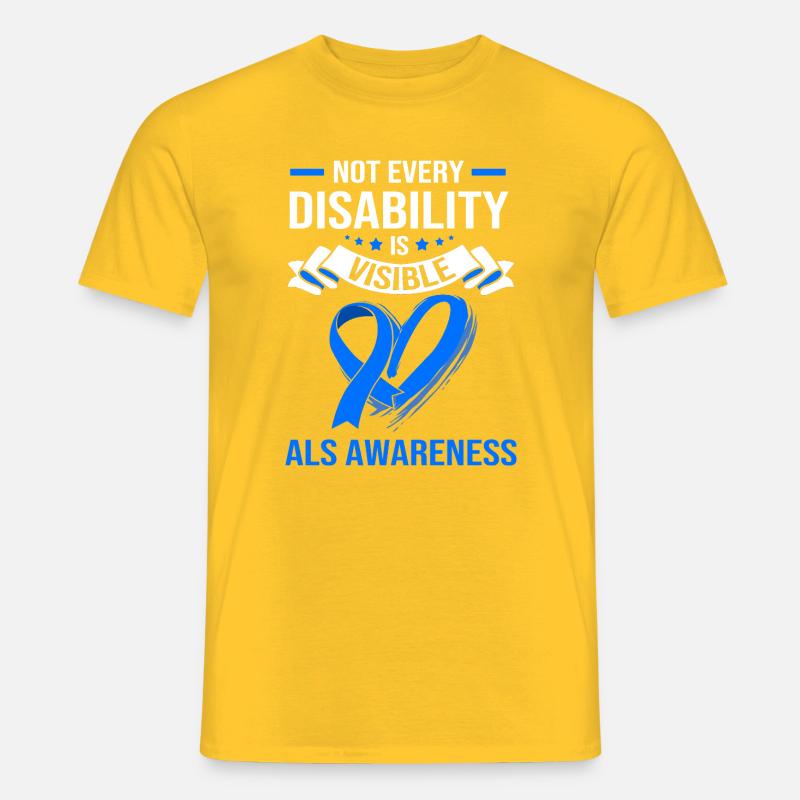 ALS Nervenkrankheit - Männer T-Shirt - Gelb