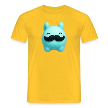 Mr. Minimalist ham cute character - Men's T-Shirt - yellow - Front - AI Model Male 178 dark (178cm)