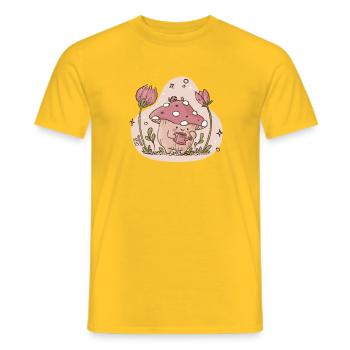 Champignon Mushie - T-shirt homme - jaune - Devant - AI Model Male 178 dark (178cm)