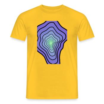 3D Design lila - Männer T-Shirt - Gelb - Vorne - AI Model Male 178 dark (178cm)