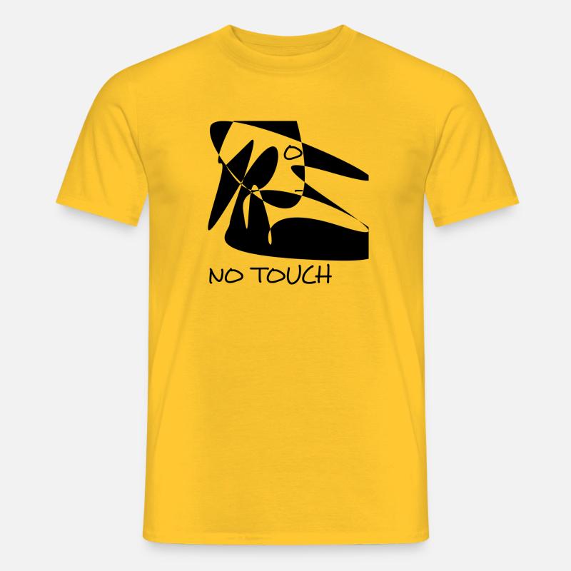 no touch - Männer T-Shirt - Gelb