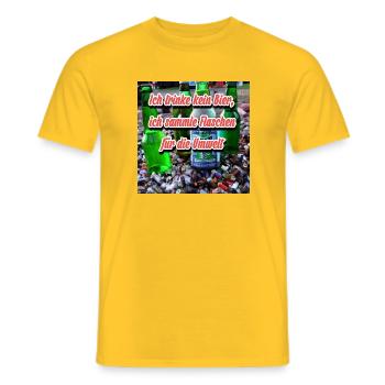 Ich trinke kein Bier... - Männer T-Shirt - Gelb - Vorne - AI Model Male 178 dark (178cm)