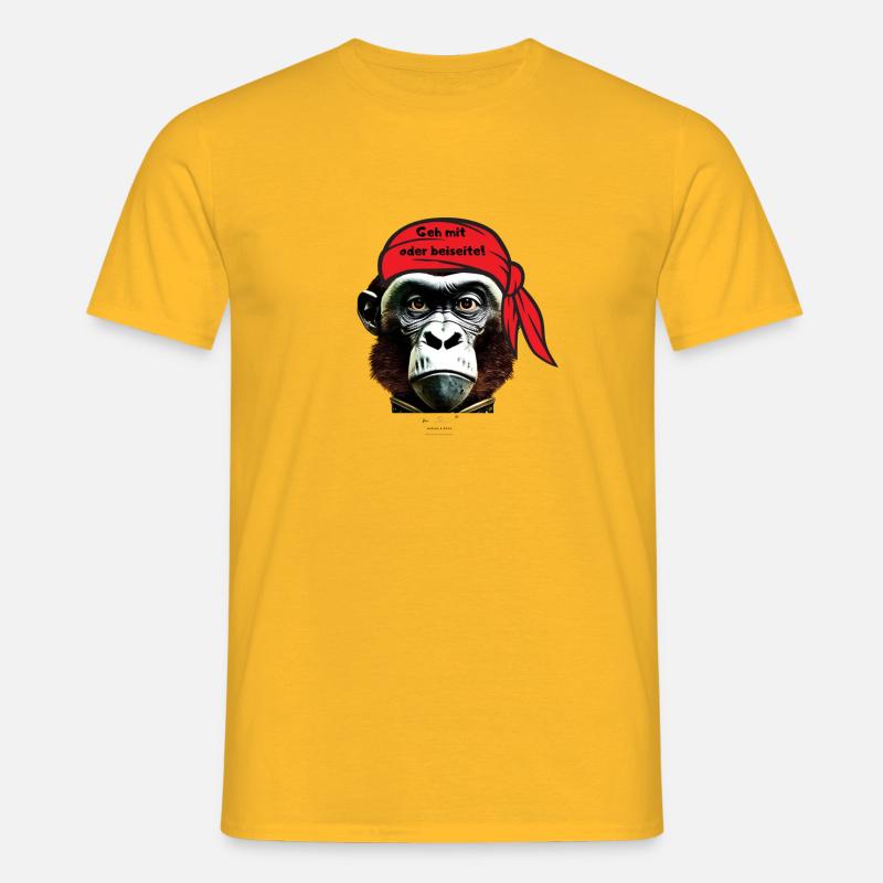 Geh mit oder beiseite! - Männer T-Shirt - Gelb