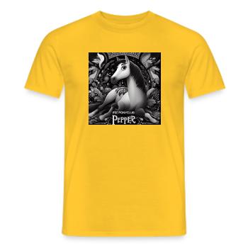 Pepper pennt nicht - Männer T-Shirt - Gelb - Vorne - AI Model Male 178 dark (178cm)