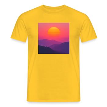 Traumhafter Sonnenuntergang - Männer T-Shirt - Gelb - Vorne - AI Model Male 178 dark (178cm)