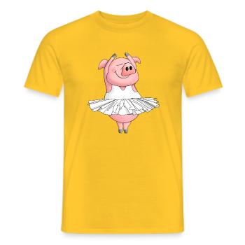 Ballett lustig - Männer T-Shirt - Gelb - Vorne - AI Model Male 178 dark (178cm)