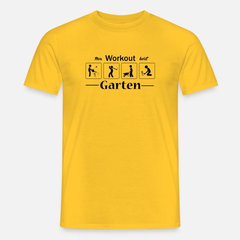 Garten Gartenarbeit workout - Männer T-Shirt - Gelb