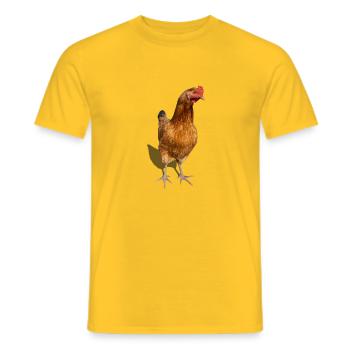 Henne - Männer T-Shirt - Gelb - Vorne - AI Model Male 178 dark (178cm)