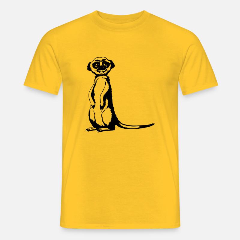 Erdmännchen - Männer T-Shirt - Gelb