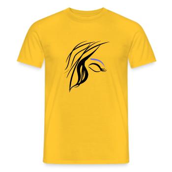 haare & auge - Männer T-Shirt - Gelb - Vorne - AI Model Male 178 dark (178cm)