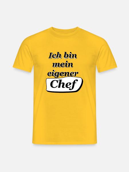 Ich bin Chef - Männer T-Shirt - Gelb