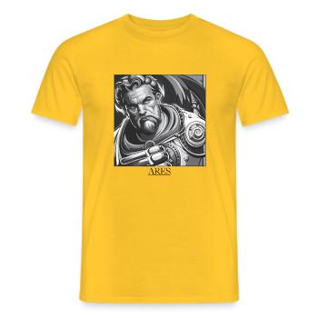 GREEK ARES - Männer T-Shirt - Gelb - Vorne - AI Model Male 178 dark (178cm)