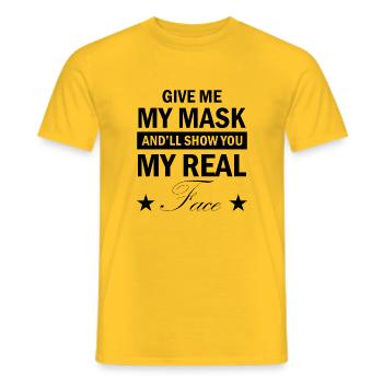 Paintball Airsoft - T-shirt homme - jaune - Devant - AI Model Male 178 dark (178cm)