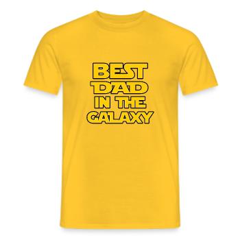 Bester Vater der Galaxie - Männer T-Shirt - Gelb - Vorne - AI Model Male 178 dark (178cm)