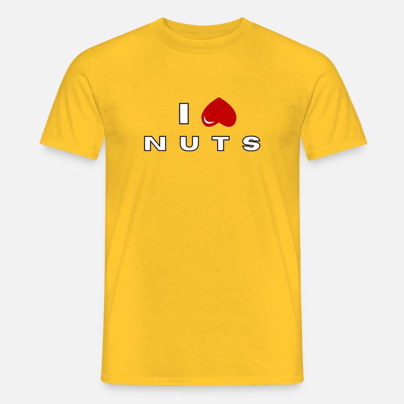 Ich hasse Nüsse - Männer T-Shirt - Gelb