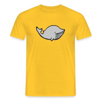 Wal Kind Kinder Baby Fisch Geschenkidee - Männer T-Shirt - Gelb - Vorne - AI Model Male 178 dark (178cm)
