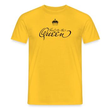 Hail to the Queen - Men's T-Shirt - yellow - Front - AI Model Male 178 dark (178cm)