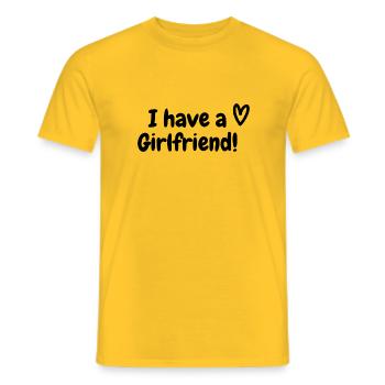 J’ai une petite amie - T-shirt homme - jaune - Devant - AI Model Male 178 dark (178cm)