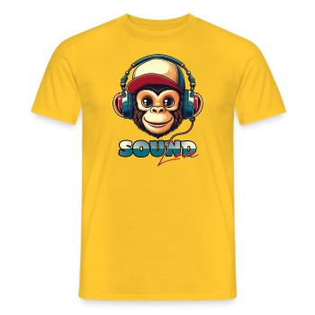 L’amour sonore - T-shirt homme - jaune - Devant - AI Model Male 178 dark (178cm)