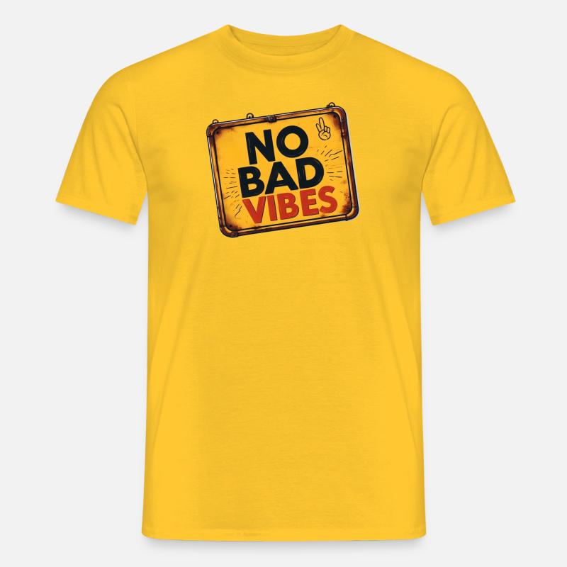 bad vibes - Männer T-Shirt - Gelb