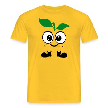 Lemon Face Legs Funny Fruit Costume Fruit - Men's T-Shirt - yellow - Front - AI Model Male 178 dark (178cm)