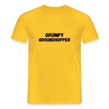 GRUMPY GROUNDHOPPER - Men's T-Shirt - yellow - Front - AI Model Male 178 dark (178cm)
