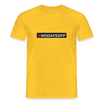 Logo 5 - Männer T-Shirt - Gelb - Vorne - AI Model Male 178 dark (178cm)