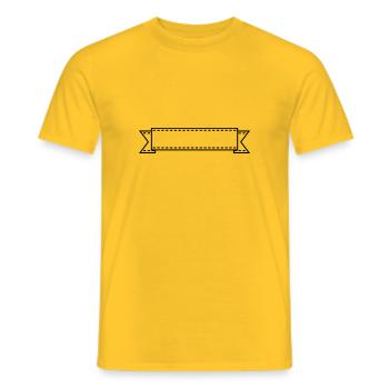 banner / ribbon (1c) - T-shirt uomo - giallo - Fronte - AI Model Male 178 dark (178cm)