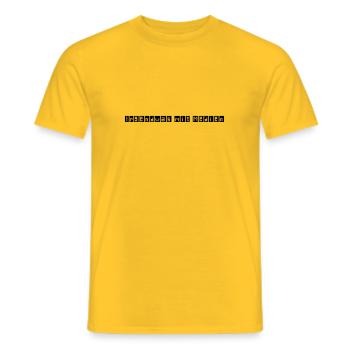 Irgendwas mit Medien - Männer T-Shirt - Gelb - Vorne - AI Model Male 178 dark (178cm)