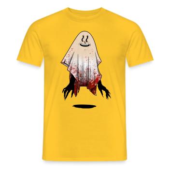 Ghost Hemo - Männer T-Shirt - Gelb - Vorne - AI Model Male 178 dark (178cm)