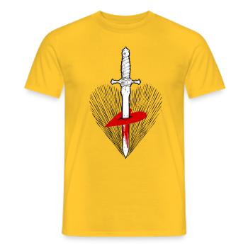H&D - Männer T-Shirt - Gelb - Vorne - AI Model Male 178 dark (178cm)