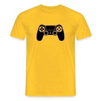 manette console jeux - T-shirt homme - jaune - Devant - AI Model Male 178 dark (178cm)