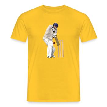 Cricket - Männer T-Shirt - Gelb - Vorne - AI Model Male 178 dark (178cm)