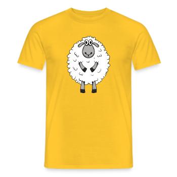 Niedlicher Schäferhund Schaf Motiv - Männer T-Shirt - Gelb - Vorne - AI Model Male 178 dark (178cm)