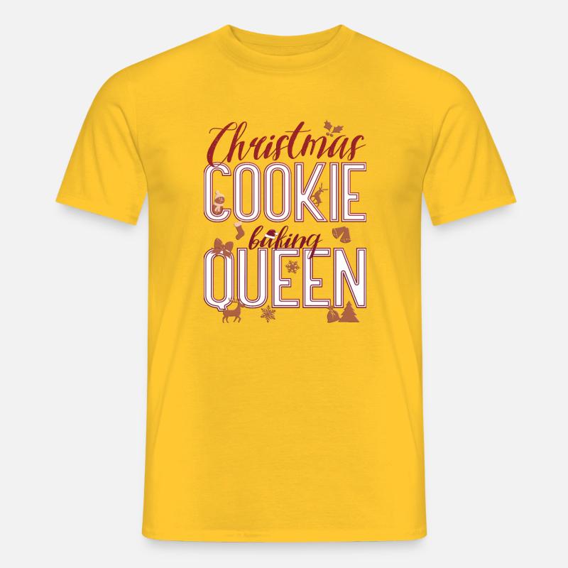 Christmas Cookie Baking Queen - Männer T-Shirt - Gelb