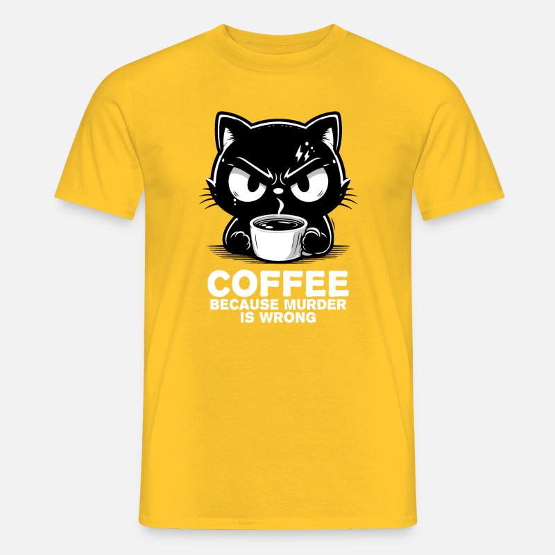 Murder is wrong (dark) - Men's T-shirt - yellow